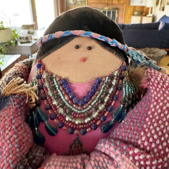 Patricia Bonds Gaetano Signed Dated 1992 Native American Mother Papoose Doll - Picture 2 of 11